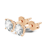 עגילי סטאד קלאסיים בעיצוב עדין וביופי נצחי במשקל כולל מ- 1.50-0.50 קראט