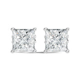 עגילי סטאד יהלומי פרינסס קלאסיים בעיצוב עדין במשקל כולל של 0.50–1.50 קראט