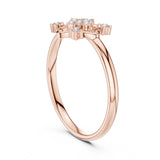 0.11 טבעת מרהיבה עם יהלומים עגולים טבעי סה״כ קראט