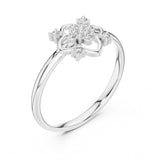 0.11 טבעת מרהיבה עם יהלומים עגולים טבעי סה״כ קראט