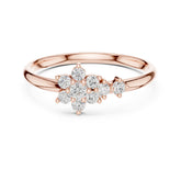 0.15 עיצוב קלאסי עם יהלומים עגולים טבעי סה״כ קראט