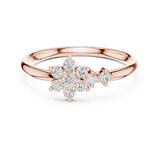 0.15 עיצוב קלאסי עם יהלומים עגולים טבעי סה״כ קראט