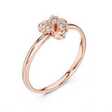 0.06 טבעת עדינה ומיוחדת עם יהלומים עגולים טבעי סה״כ קראט