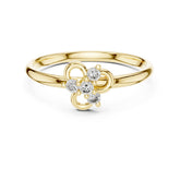 0.06 טבעת עדינה ומיוחדת עם יהלומים עגולים טבעי סה״כ קראט