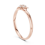 0.05 טבעת יוקרתית בעיצוב עדין עם יהלומים עגולים טבעי סה״כ קראט