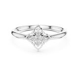 0.05 טבעת יוקרתית בעיצוב עדין עם יהלומים עגולים טבעי סה״כ קראט