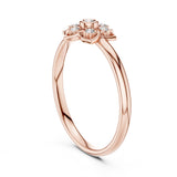 0.05 טבעת הרמוני עדין עם יהלומים עגולים טבעי סה״כ קראט