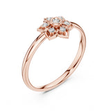 0.05 טבעת הרמוני עדין עם יהלומים עגולים טבעי סה״כ קראט