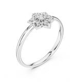 0.05 טבעת הרמוני עדין עם יהלומים עגולים טבעי סה״כ קראט