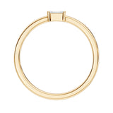 טבעת יהלומים ייחודית בחיתוך יהלום אמרלד 0.10 קראט