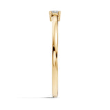 טבעת יהלומים ייחודית בחיתוך יהלום אמרלד 0.10 קראט