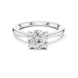 (1.50ct) טבעת סוליטר זהב 14 קראט עם שיבוץ בשיניים מעוגלות