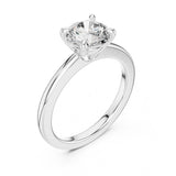 (1.50ct) טבעת סוליטר זהב 14 קראט עם שיבוץ בשיניים מעוגלות