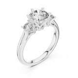 (1.80ct) טבעת שלישיית יהלומים עגולים בזהב 14 קראט