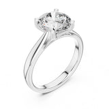 טבעת סוליטר קלאסית עם יהלום עגול טבעי 2.00 קראט