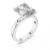 טבעת סוליטר יוקרתית עם יהלום אמרלד מיהלומי מעבדה 2.00 קראט