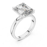 טבעת סוליטר יוקרתית עם יהלום אמרלד מיהלומי מעבדה 2.00 קראט