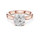 טבעת סוליטר עם יהלום עגול מיהלומי מעבדה 2.00 קראט בעיצוב קלאסי