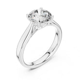 טבעת סוליטר עם יהלום עגול מיהלומי מעבדה 2.00 קראט בעיצוב קלאסי