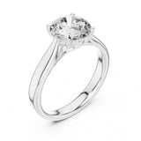 טבעת סוליטר עם יהלום עגול מיהלומי מעבדה 2.00 קראט בעיצוב קלאסי