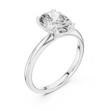 טבעת סוליטר עם יהלום אובאלי 2.00 קראט