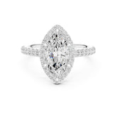 טבעת עם יהלום מרכזי בליטוש מרקיז במשקל יהלומים 2.00 קראט