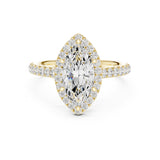 טבעת עם יהלום מרכזי בליטוש מרקיז במשקל יהלומים 2.00 קראט