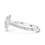 טבעת עם יהלום מרכזי בליטוש טיפה במשקל יהלומים 2.00 קראט