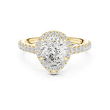 טבעת עם יהלום מרכזי בליטוש טיפה במשקל יהלומים 2.00 קראט