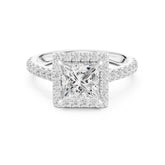 טבעת עם יהלום מרכזי בליטוש פרינסס במשקל יהלומים 2.00 קראט