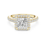 טבעת עם יהלום מרכזי בליטוש פרינסס במשקל יהלומים 2.00 קראט