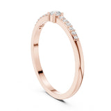 טבעת עם יהלום עגול טבעי סה״כ קראט יהלומים 0.15