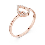 טבעת עם יהלומים עגולים טבעי סה״כ קראט 0.05