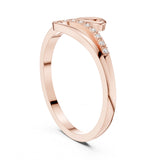 טבעת עם יהלומים עגולים טבעי סה״כ קראט 0.04