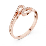 טבעת עם יהלומים עגולים טבעי סה״כ קראט 0.04