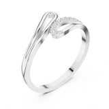 טבעת עם יהלומים עגולים טבעי סה״כ קראט 0.04