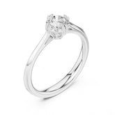 טבעת סוליטר עם יהלום עגול 0.50 קראט