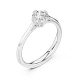 טבעת סוליטר עם יהלום עגול 0.50 קראט