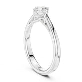 טבעת סוליטר עם יהלום עגול מיהלומי מעבדה מ (1.00-0.50) קראט