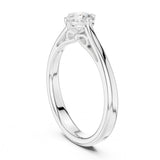 טבעת סוליטר עם יהלום עגול מיהלומי מעבדה מ (1.00-0.50) קראט