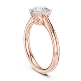 טבעת סוליטר עם יהלום טבעי עגול בעיצוב פתוח מ (1.20-0.60) קראט