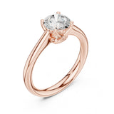 טבעת סוליטר עם יהלום טבעי עגול בעיצוב פתוח מ (1.20-0.60) קראט