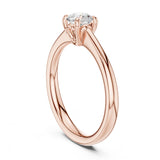 טבעת סוליטר עם יהלום עגול מיהלומי מעבדה מ (1.00-0.50) קראט