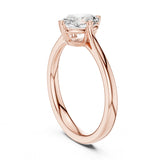 טבעת סוליטר עם יהלום אובל 1.00 קראט