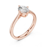 טבעת סוליטר עם יהלום אובל 1.00 קראט