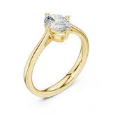 טבעת סוליטר עם יהלום אובל 1.00 קראט