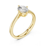 טבעת סוליטר עם יהלום אובל 1.00 קראט