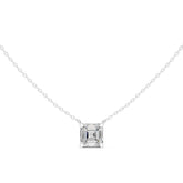 שרשרת יהלום סוליטר עם יהלום בחיתוך אשר 2.50 קראט כולל שרשרת זהב