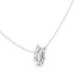 שרשרת יהלום סוליטר עם יהלום בחיתוך מרקיז 2.50 קראט כולל שרשרת זהב