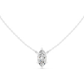 שרשרת יהלום סוליטר עם יהלום בחיתוך מרקיז 2.50 קראט כולל שרשרת זהב